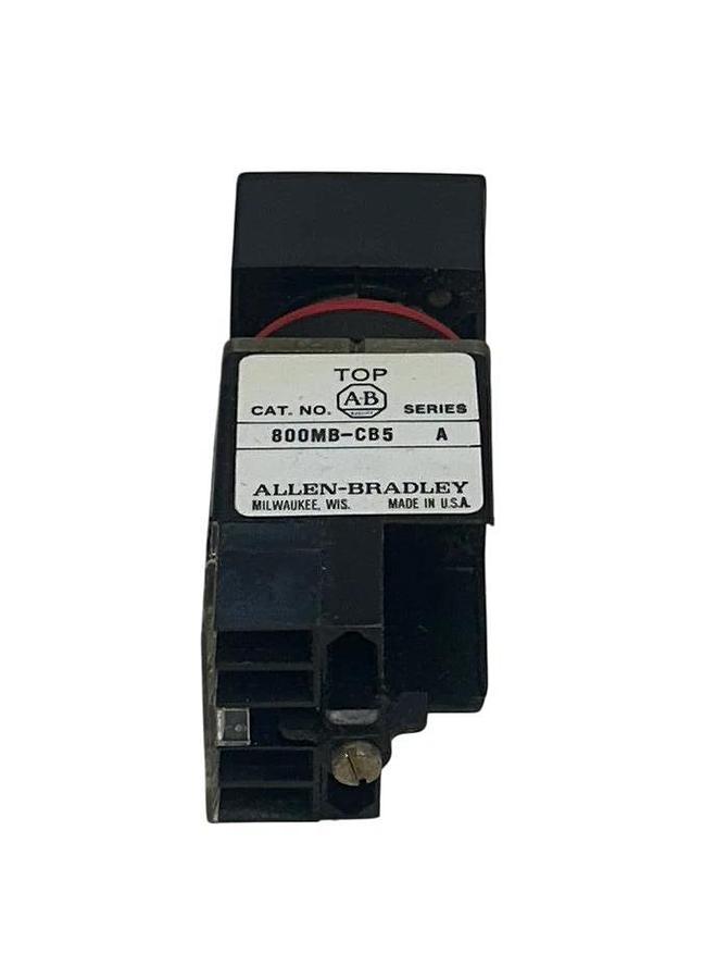 Used ALLEN BRADLEY 800MB-CB5A /A NON-ILLUMINATED PUSHBUTTON EXTENDED HEAD WHITE USNP