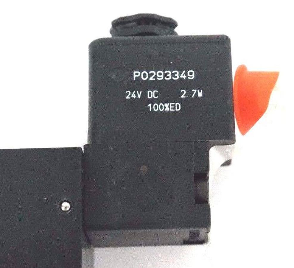 Used NIB PARKER H1EWXBG619000FB PNEUMATIC VALVE 145PSI MAX, 24VDC, 2.3W MAX, P0293349