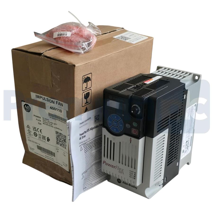 Used Surplus Allen Bradley 25B-D010N114 /A PowerFlex 525 5HP 480V AC Drive F/W 7.001