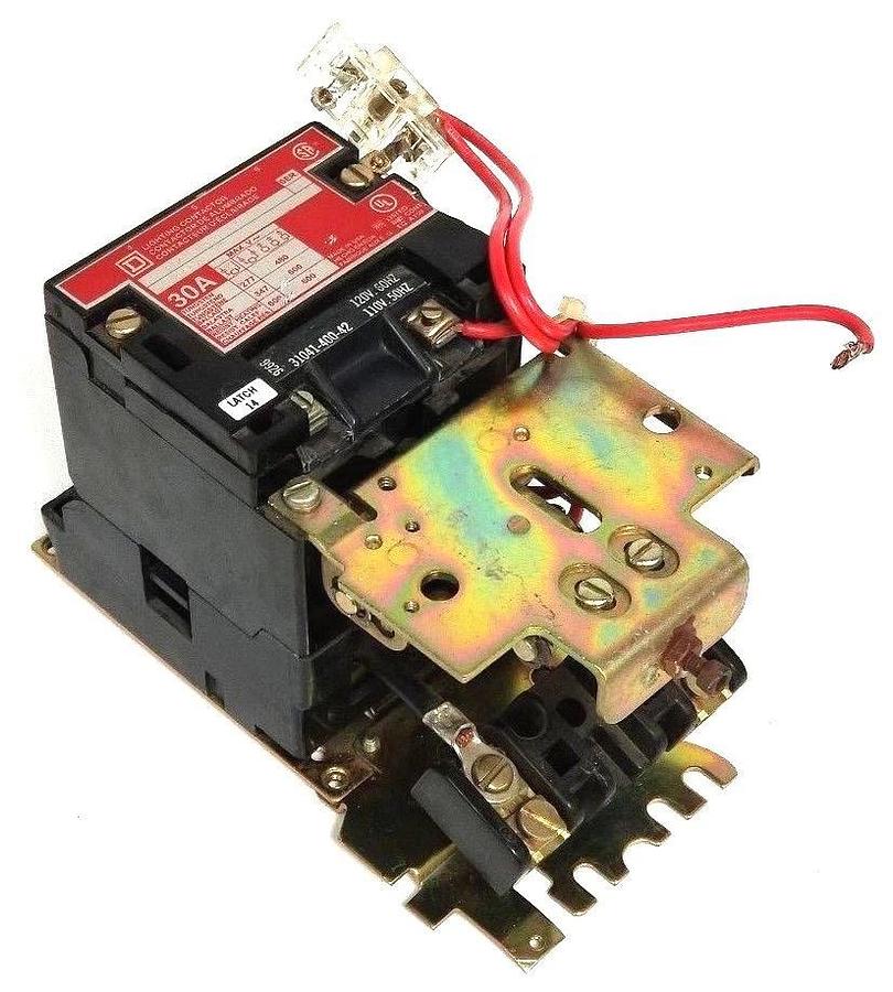 Used SQUARE D 8903SM010 SERIES A LIGHTING CONTACTOR, 30A