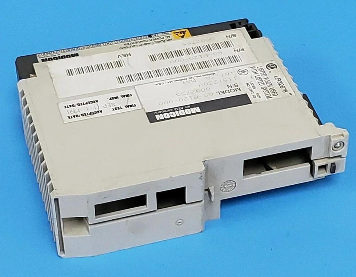 Used AEG / MODICON AS-P120-000 AC POWER CONVERTER REV. B 115/230V .6/.3A ASP120000