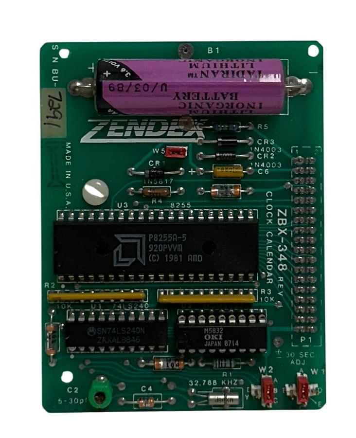 Used ZENDEX ZBX-348 / ZBX348 OEM CLOCK CALENDAR BOARD NSNP