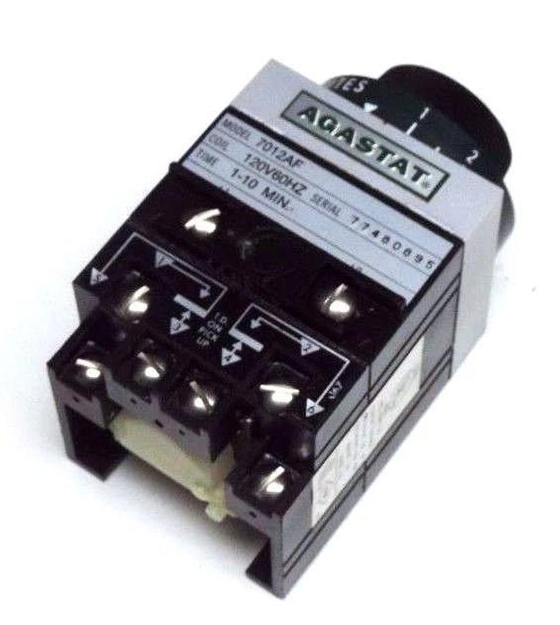 NEW AGASTAT 7012AF TIMING RELAY 1-10 MIN. 120V 60HZ COIL 7012-AF