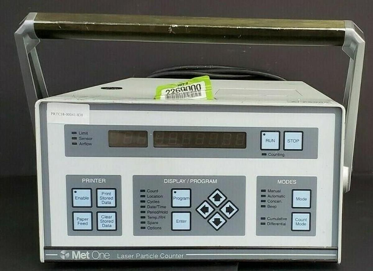 Used MET ONE A2408-1-115-1 LASER PARTICLE COUNTER 2082784-01, 0.3uM @ 1CFM