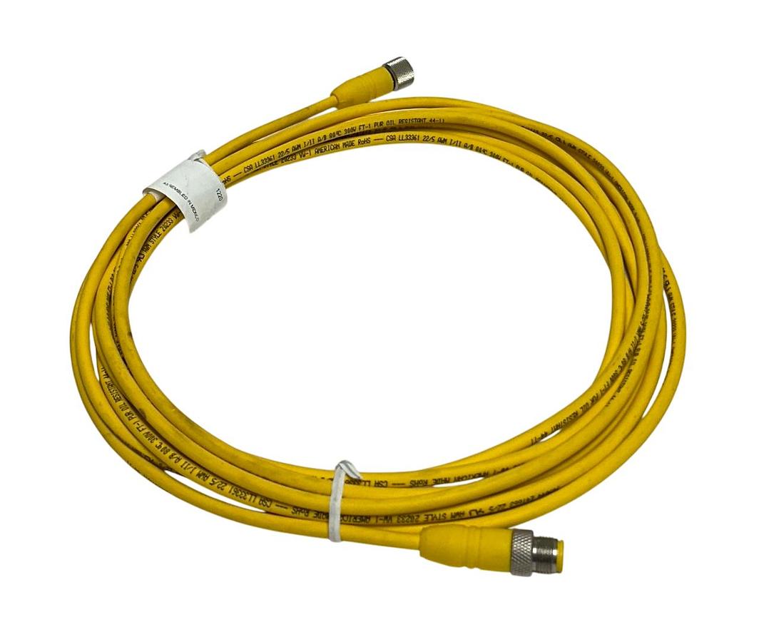 Used 2 LUMBERG RST 5-RKT 5-644/5M / 600001825 MALE TO FEMALE CORDSETS M12 5M NSNP