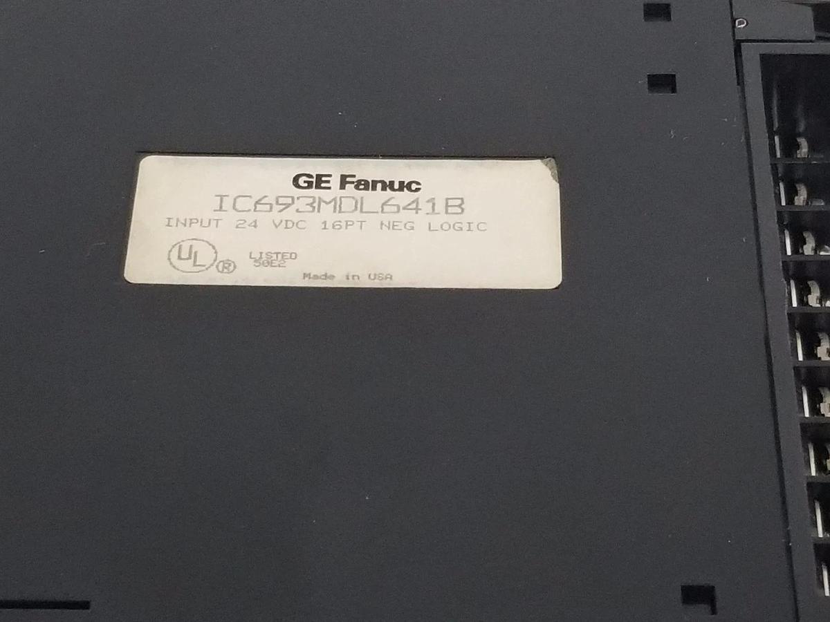 Used GE FANUC IC693MDL641B INPUT MODULE 24 VDC 16PT NEG LOGIC (MISSING DOOR)