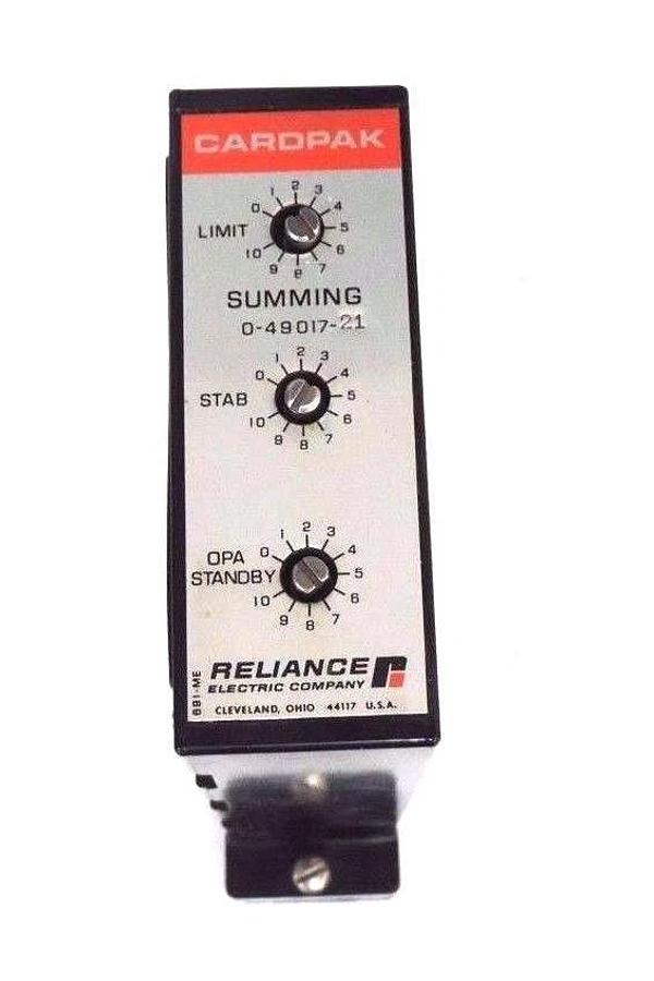 NIB RELIANCE ELECTRIC 0-49017-21 SUMMING MODULE 04901721