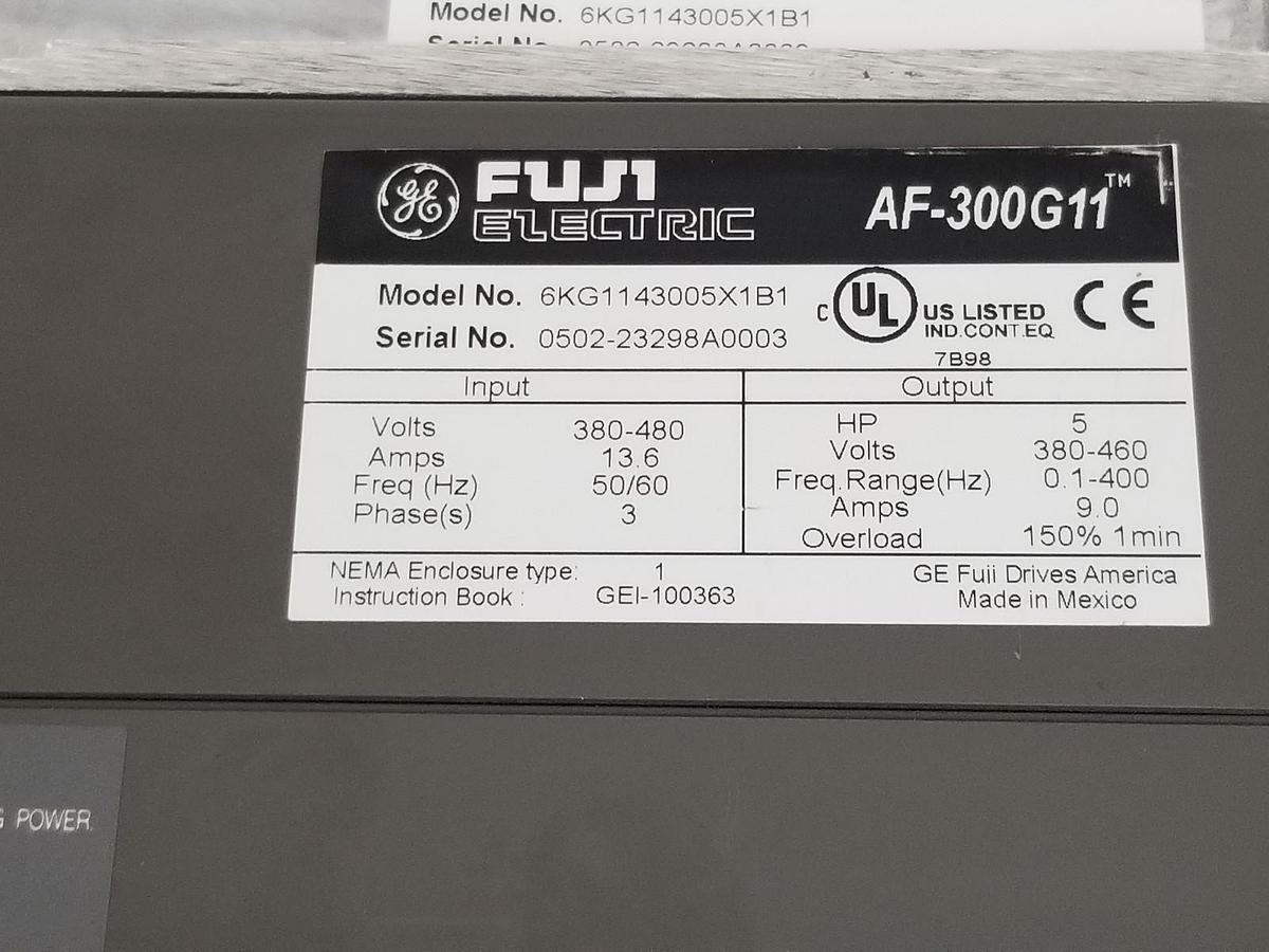 Used GE / FUJI ELECTRIC 6KG1143005X1B1 DRIVE (HOUSING ONLY) AF-300 G11