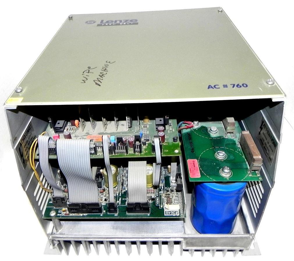 Used LENZE AC=760 DRIVE TYP. 764 US ART.-NR. 332073 KOMM. NR. 8/7127/1586