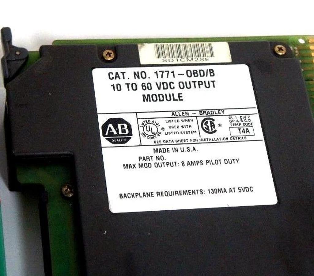 Used LOT OF 5 ALLEN BRADLEY MODULES 1771-OBD/B, 1771-OB, 1771-IBD