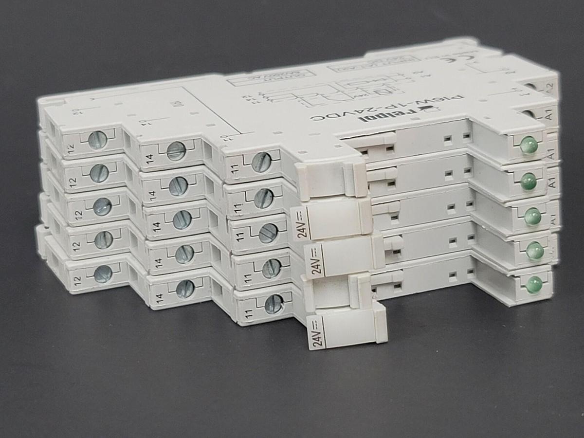 Used LOT OF 5 RELPOL PI6W-1P-24VDC RELAYS PI6W1P24VDC