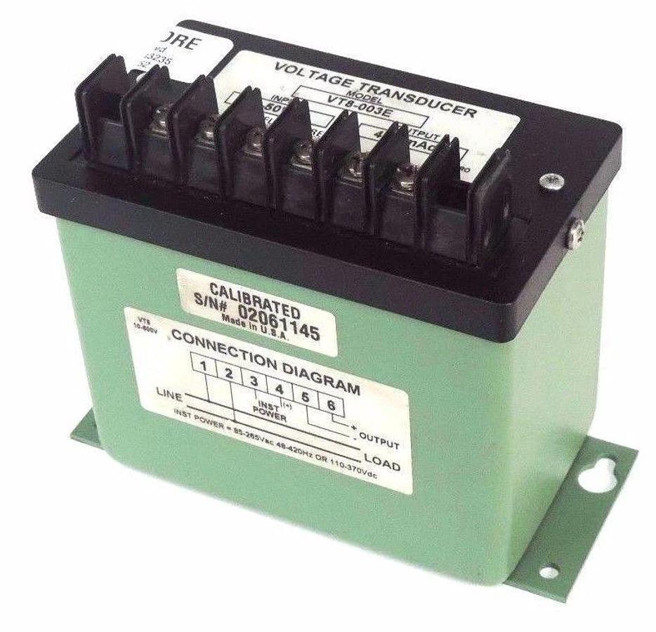 Used FLEX-CORE VT8-003E VOLTAGE TRANSDUCER 0-50VAC VT8003E