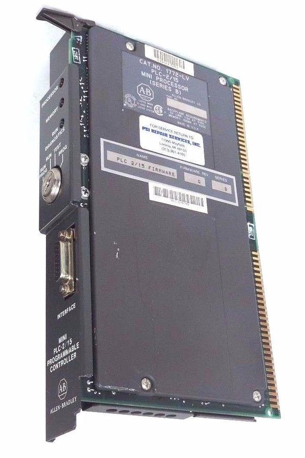 Used ALLEN BRADLEY 1772-LV PLC-2/15 MINI PROCESSOR MODULE F/W REV G SER B 1772LV