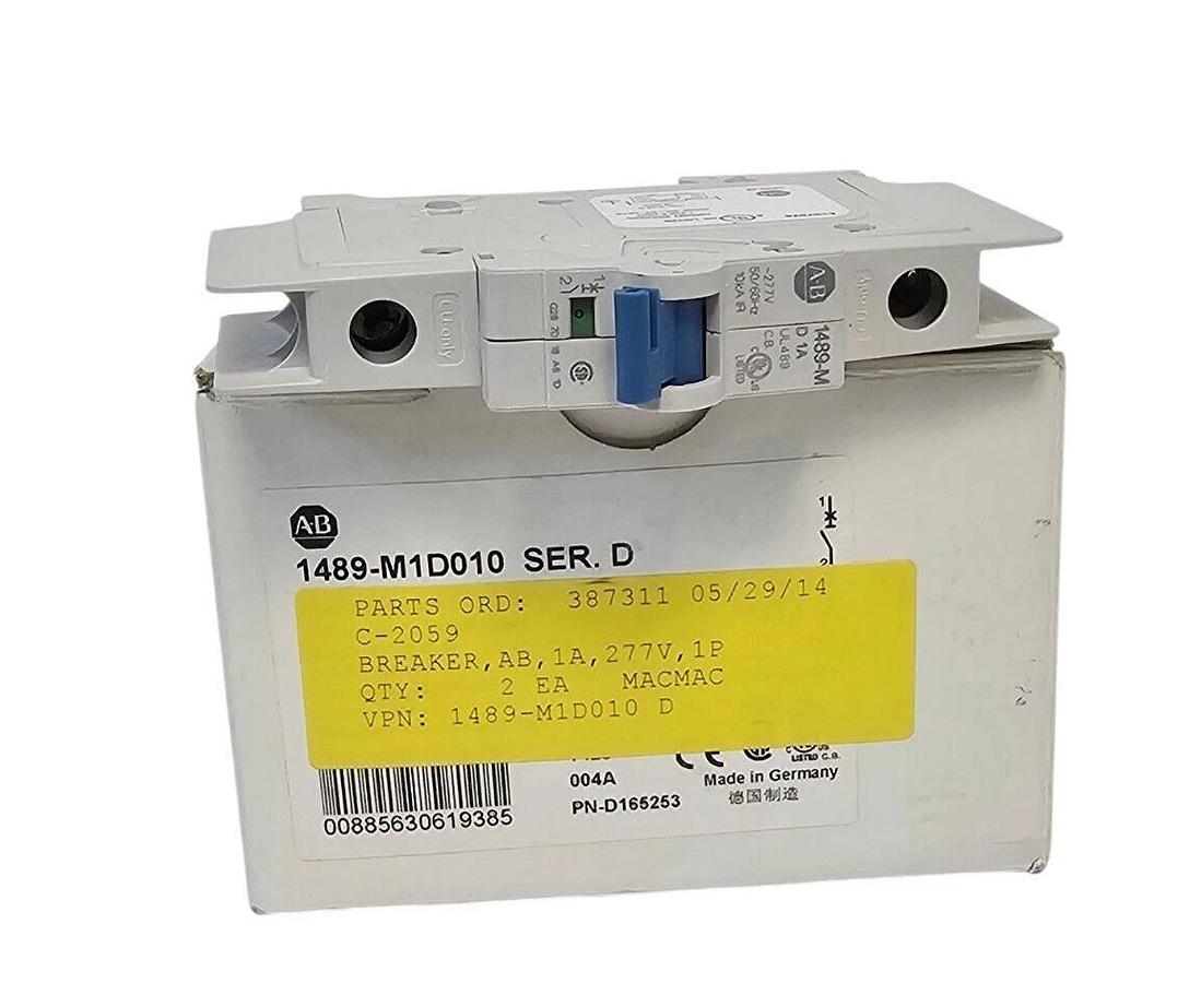 NIB ALLEN BRADLEY 1489-M1D010 SER. D CIRCUIT BREAKER (QTY:2)