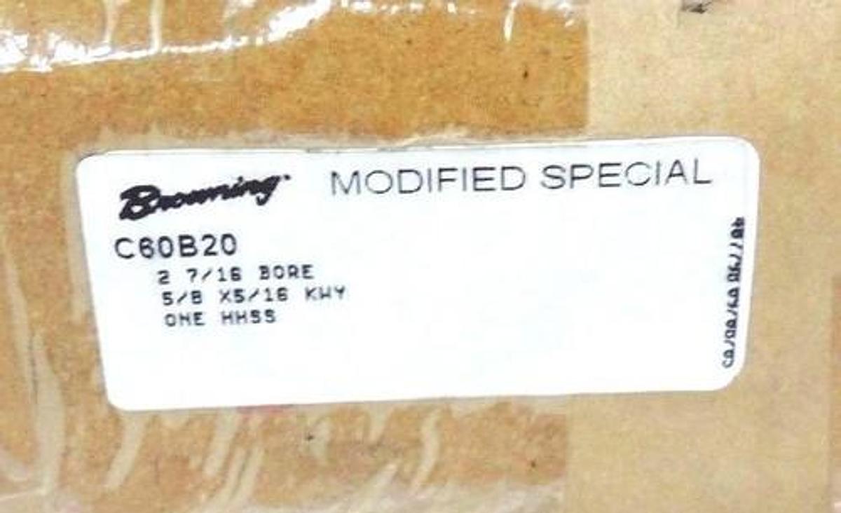 Used NIB BROWNING C60B20 SPROCKET 2-7/16" BORE 5/8 X 5/16" KWY