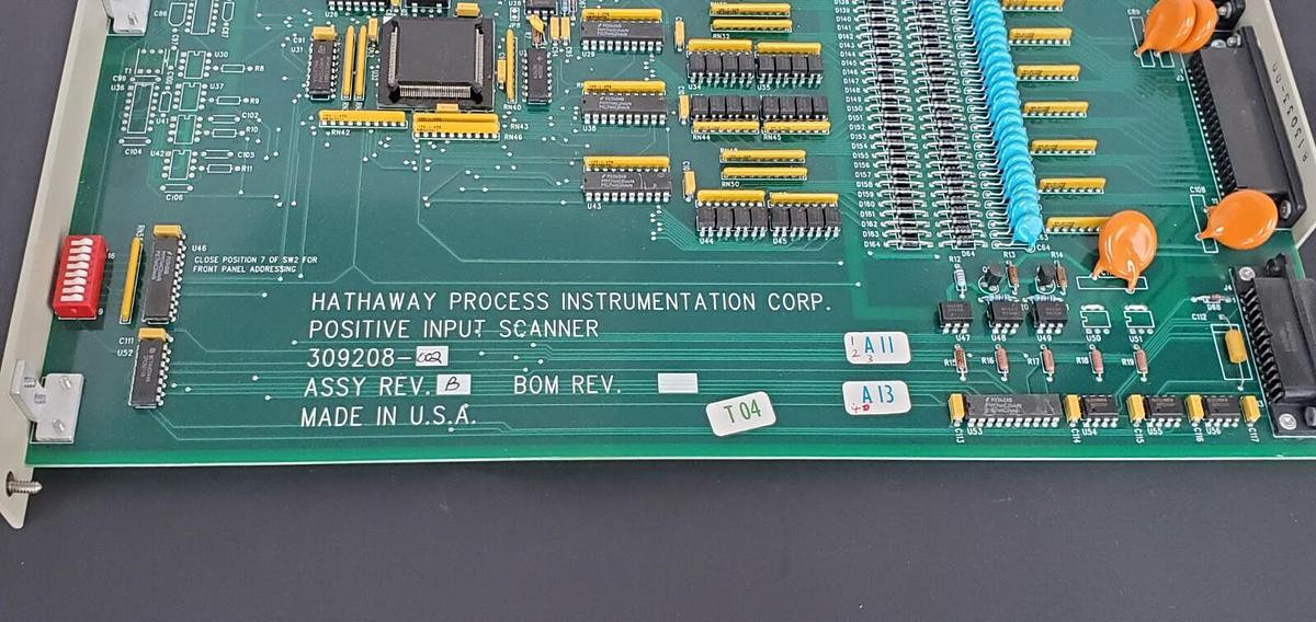 Used HATHAWAY PROCESS 309208-002 POSITIVE INPUT SCANNER ASSY REV. B