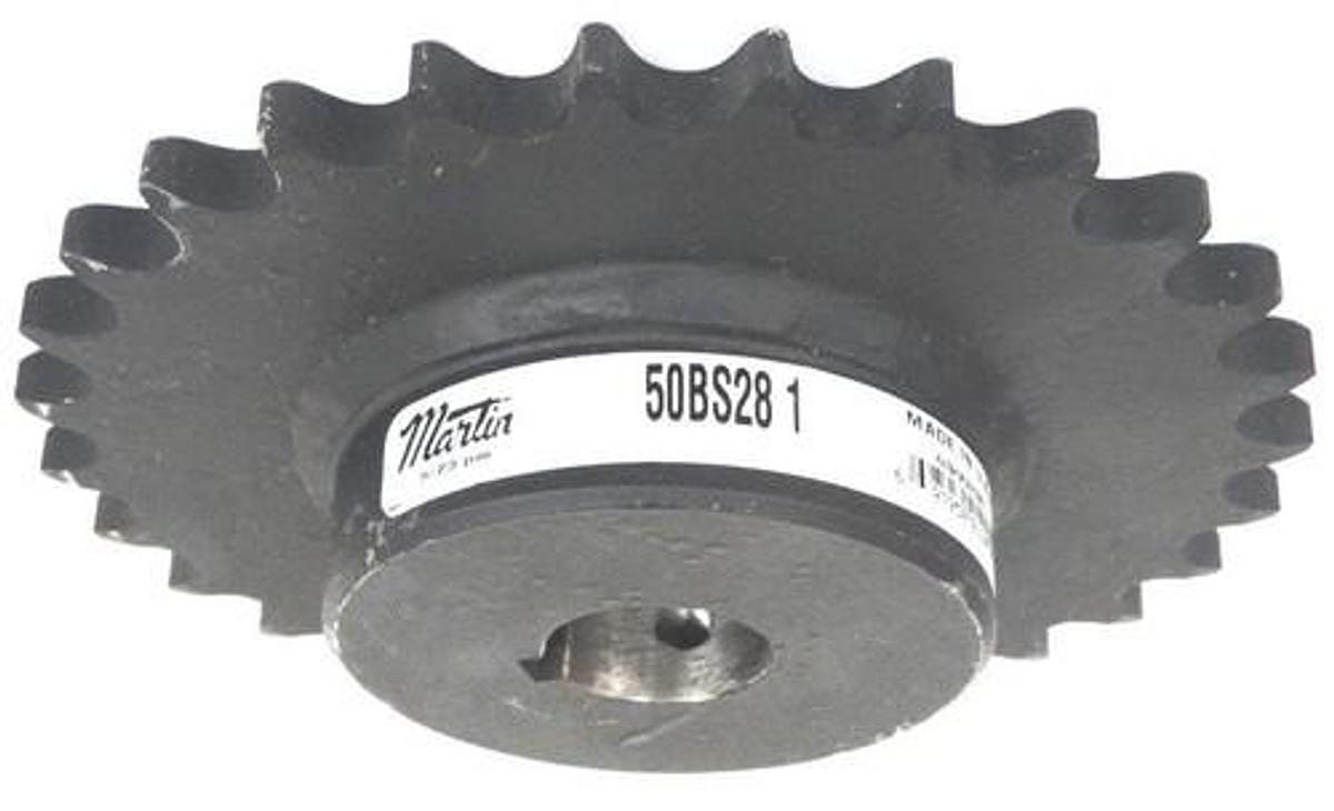 Used MARTIN 50BS28-1 ROLLER SPROCKET 1" BORE 28 TEETH 50BS281