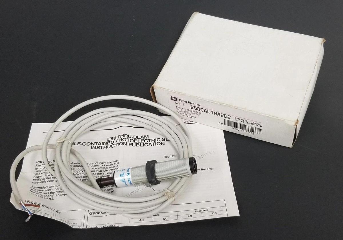 Used NIB EATON CUTLER HAMMER E58CAL18A2E2 E58 PHOTOELECTRIC EMITTERS 3M