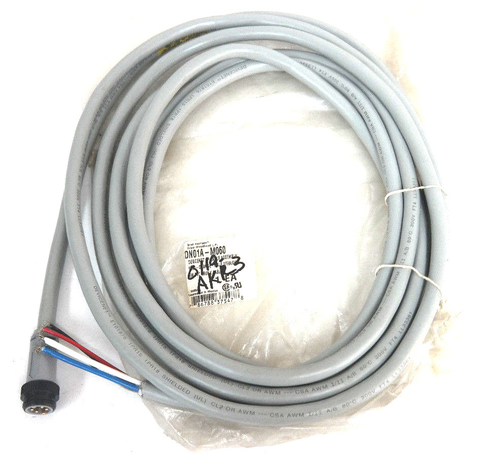 Used NEW BRAD HARRISON DN01A-M060 DEVICENET 5PIN CABLE ASSEMBLY 6M, DN01AM060