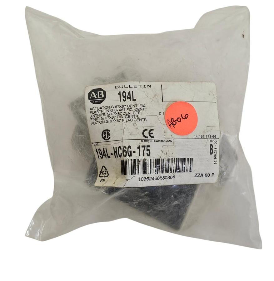 Used NEW ALLEN BRADLEY 194L-HC6G-175 ACTUATOR CONTROL AND LOAD SWITCH SER. B