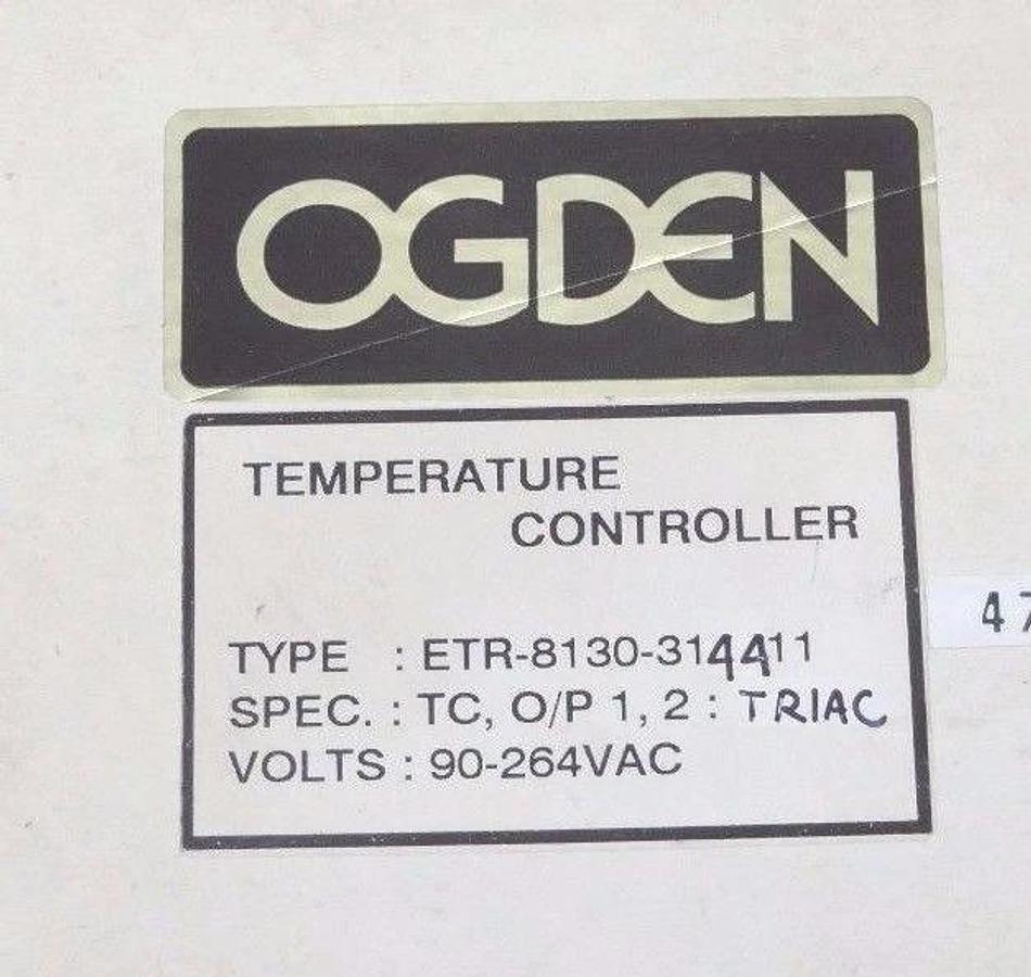 NIB OGDEN ETR-8130 TEMP CONTROLLER 8130-3144-11 INPUT: 90-264VAC OUTPUT: TRIAC