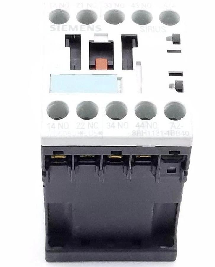 Used SIEMENS 3RH1131-1BB40 CONTROL RELAY 10AMP, 4POLE, 3NO/1NC 24VDC COIL