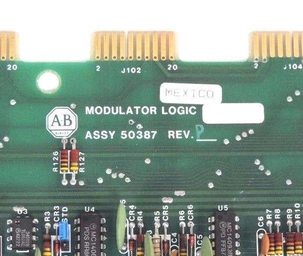 Refurbished ALLEN BRADLEY 50387 REV. P MODULATOR LOGIC BOARD, 118387 REV. H