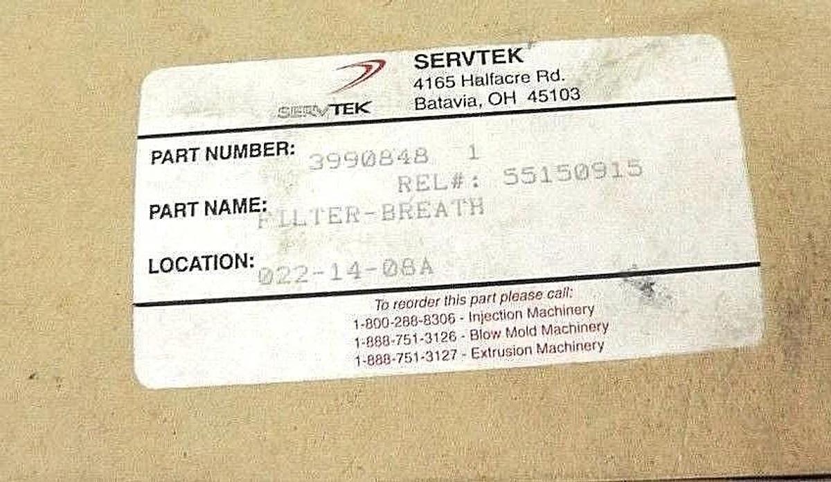 Used NIB SERVTEK 3990848 HYDRAULIC BREATHER FILTER FILLER REL# 55150915