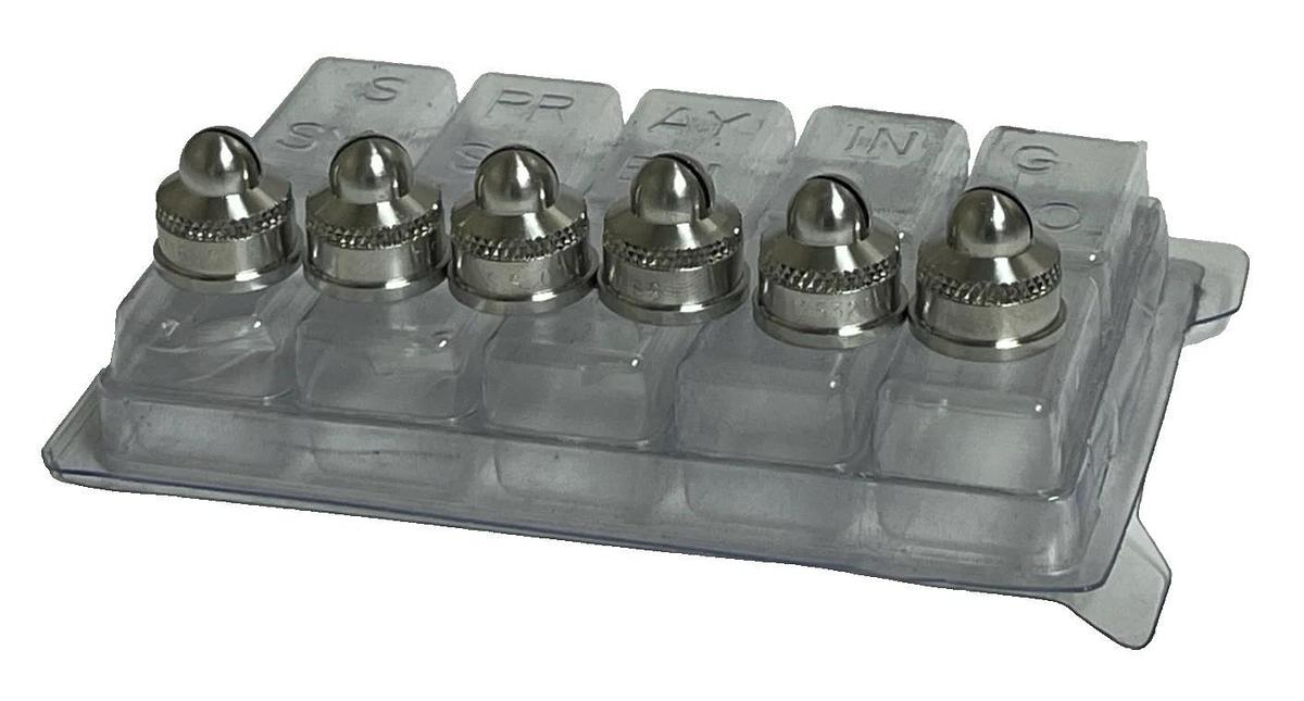 Lot of 6 Spraying Systems 125328-316SS | PA125328-316SS Air Cap 316SS, 1/4J NEW