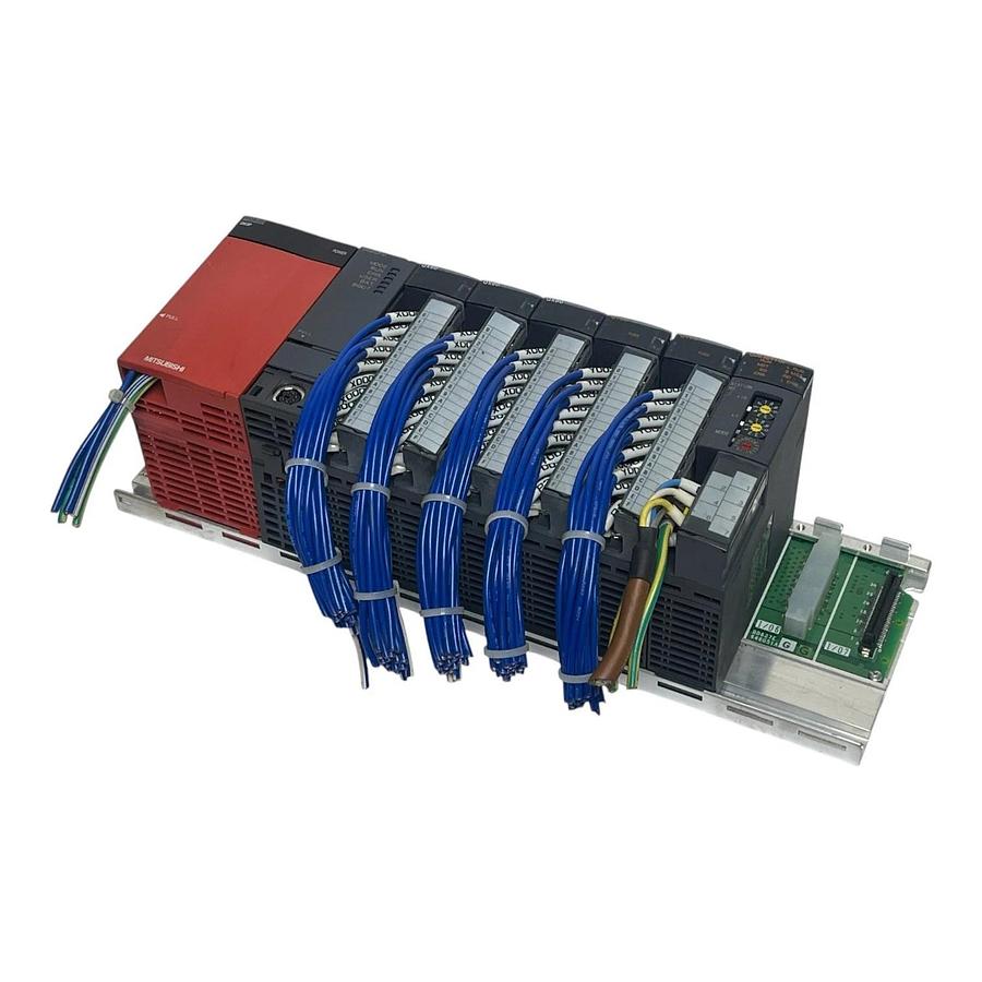 Used Mitsubishi Q-Series PLC Rack Q38B Q02CPU Q63P (3)QX80 (2)QY80 QJ61BT11N