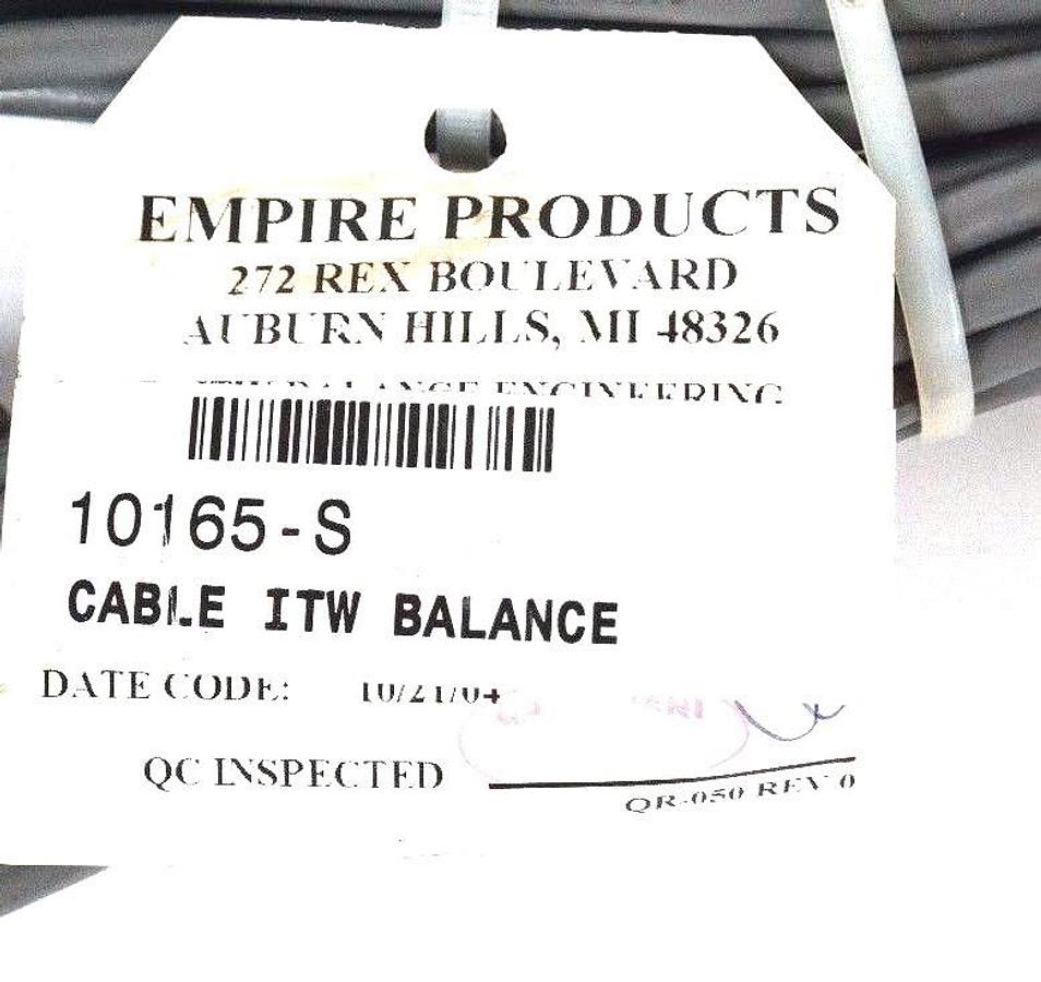 Used EMPIRE PRODUCTS 10165-S CABLE ITE BALANCE BAL-10165-S QR-050 REV 0