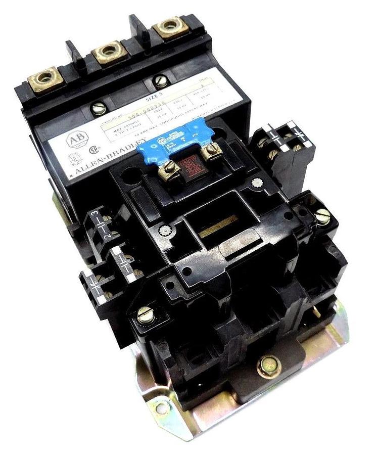 Used ALLEN BRADLEY 500-DOD930 SER. A SIZE 3 STARTER 90A 600V W/ CD236 COIL