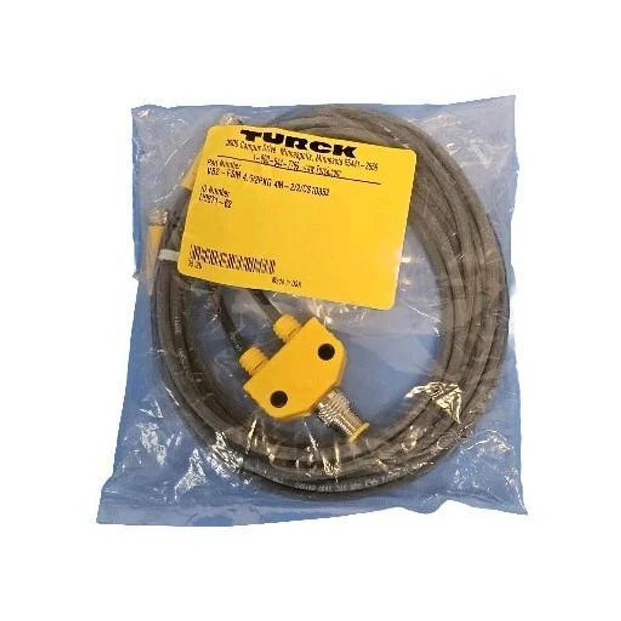 Used NEW TURCK VB2-FSM 4.5/2PKG 4M-2/2/CS10352 SPLITTER/TEE ID NUMBER: U0871-62
