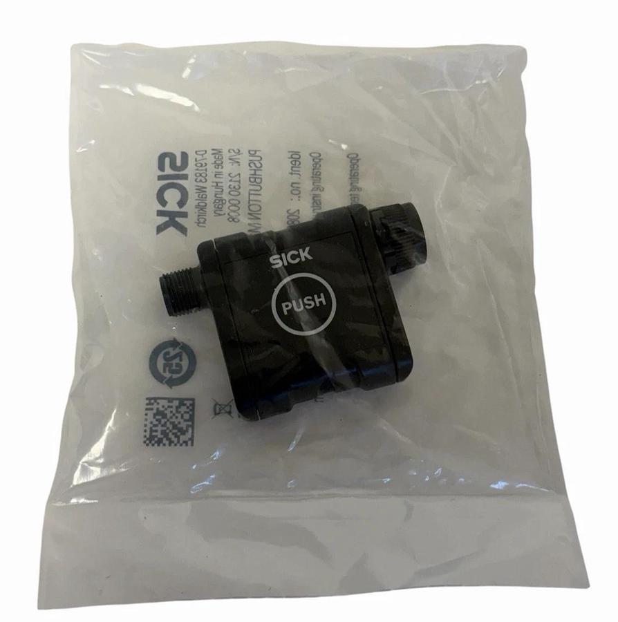 Used NEW SICK PUSHBUTTON M12, 5-PIN IDENT. NO: 2082166
