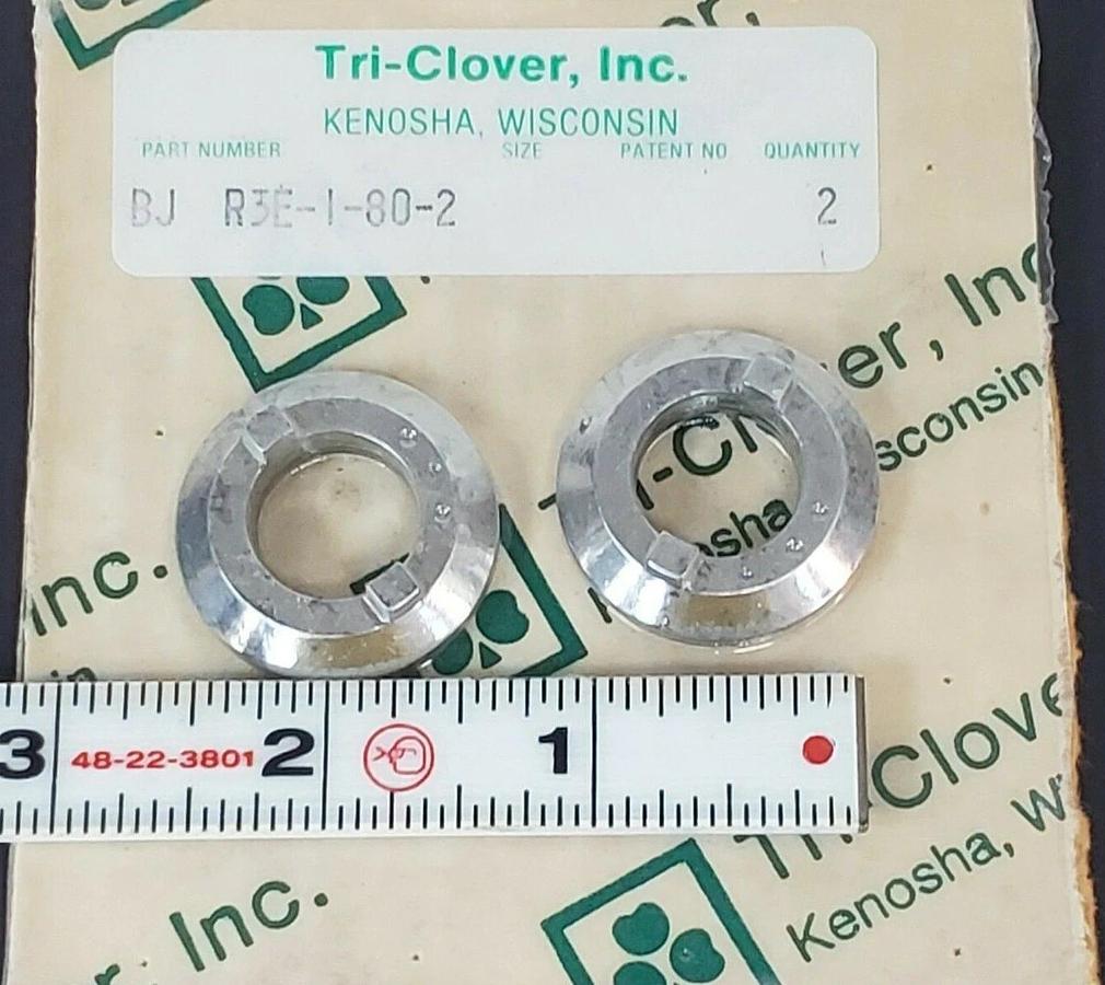 Used LOT OF 2 NEW TRI-CLOVER BJ R3E-1-80-2 SEAL RINGS