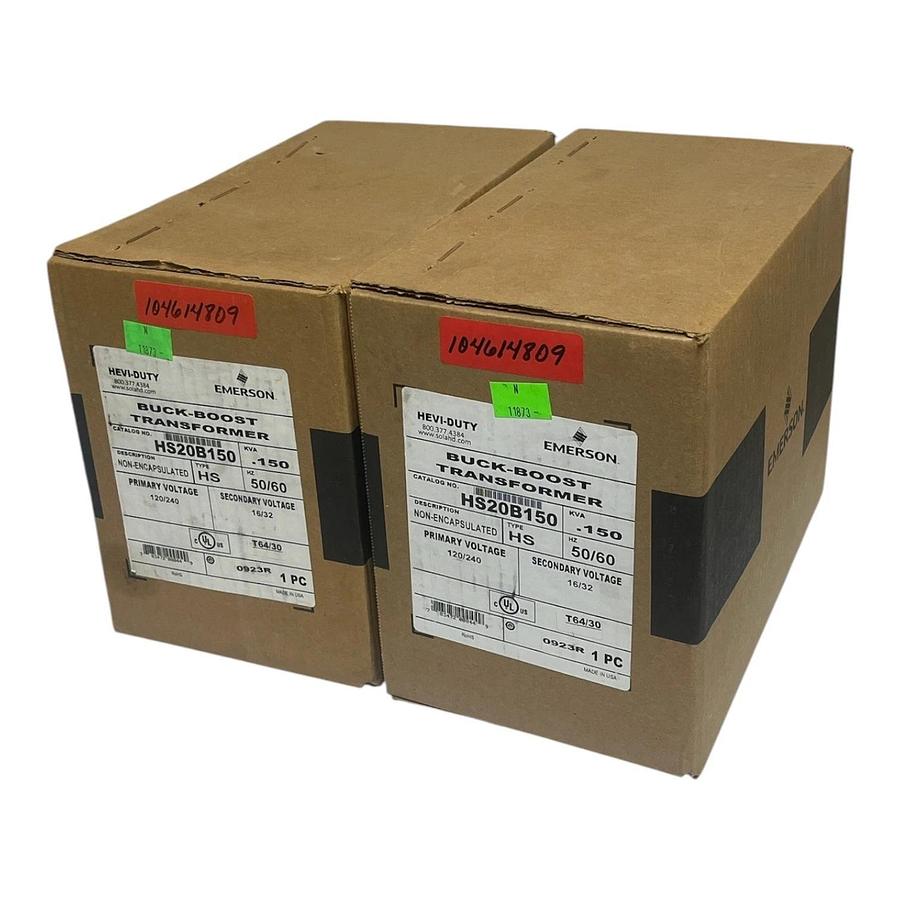 LOT OF 2 Emerson Sola Hevi-Duty HS20B150 Buck Boost Transformers 0.150KVA 120/24