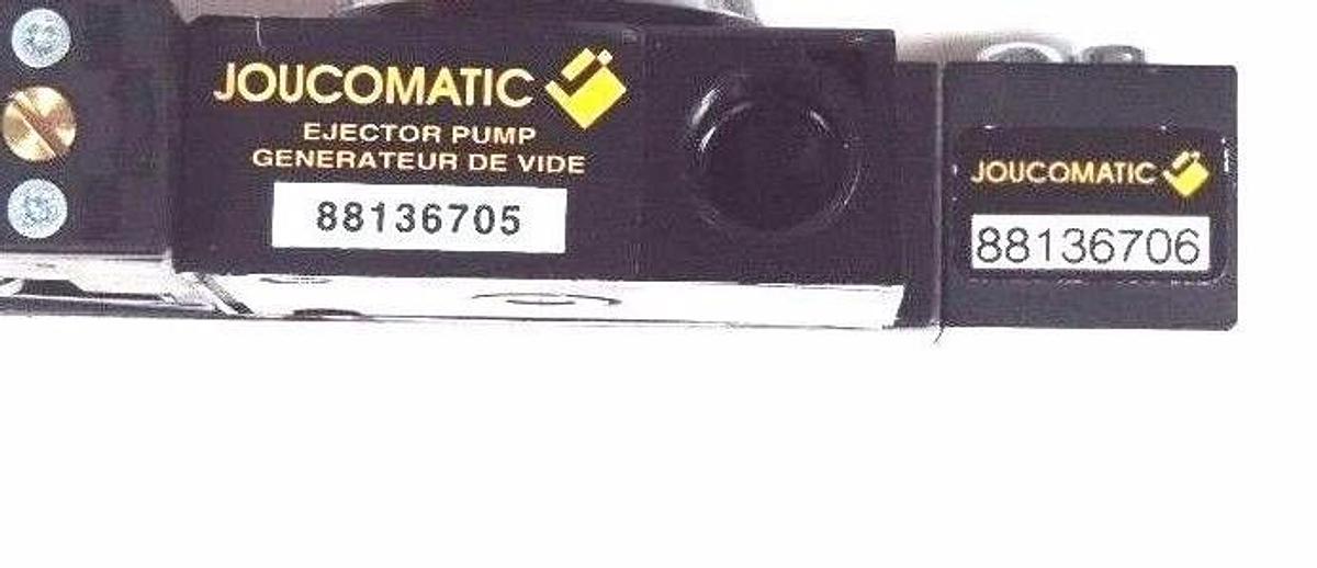 Used NIB ASCO JOUCOMATIC 88136705 EJECTOR PUMP W/ 88136712 VACUUM SWITCH, 88136706