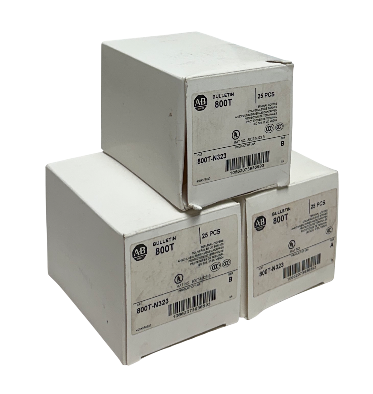 Used 48 ALLEN BRADLEY 800T-N323 /A & B BULLETIN 800T TERMINAL COVERS OEM NSMP