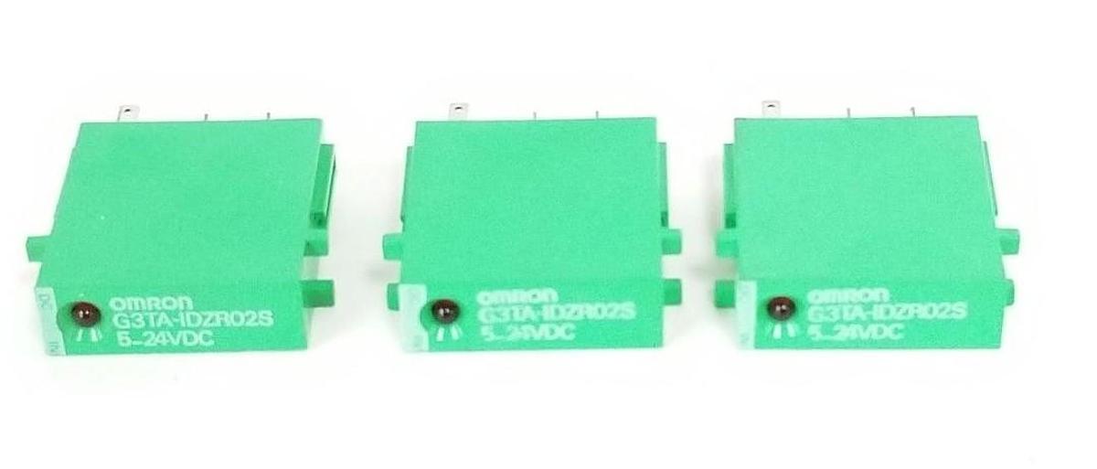 Used LOT OF 3 OMRON G3TA-IDZR02S PHOTOCOUPLER RELAYS 5/24VDC SSR INCLUDES INDICATORS