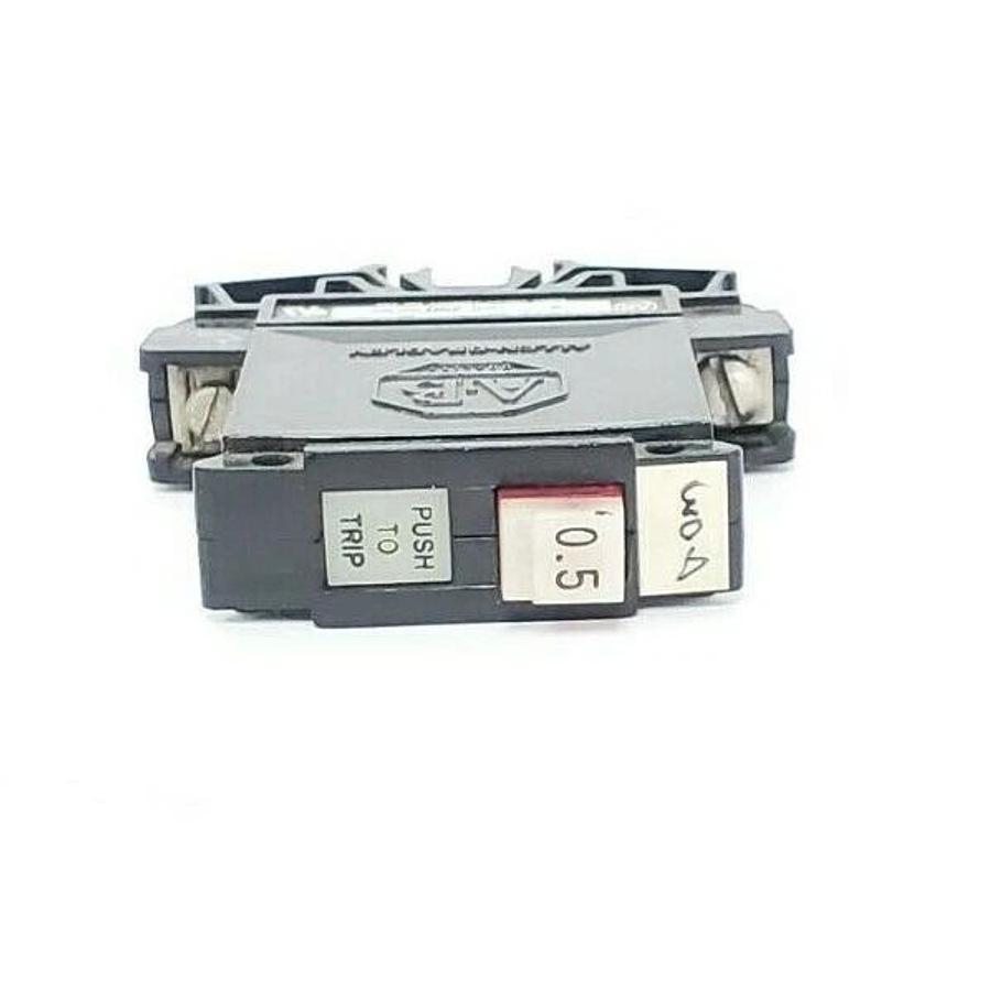 Used ALLEN BRADLEY 1492-G005 CIRCUIT BREAKER 250VAC .5AMP 1POLE SER. B