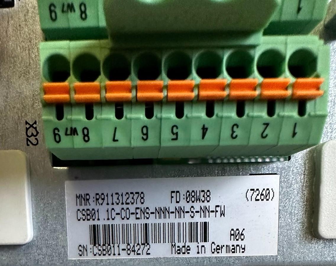 Used BOSCH REXROTH CSB01.1C-CO-ENS-NNN-NN-S-NN-FW Indradrive CONTROL UNIT R911312378