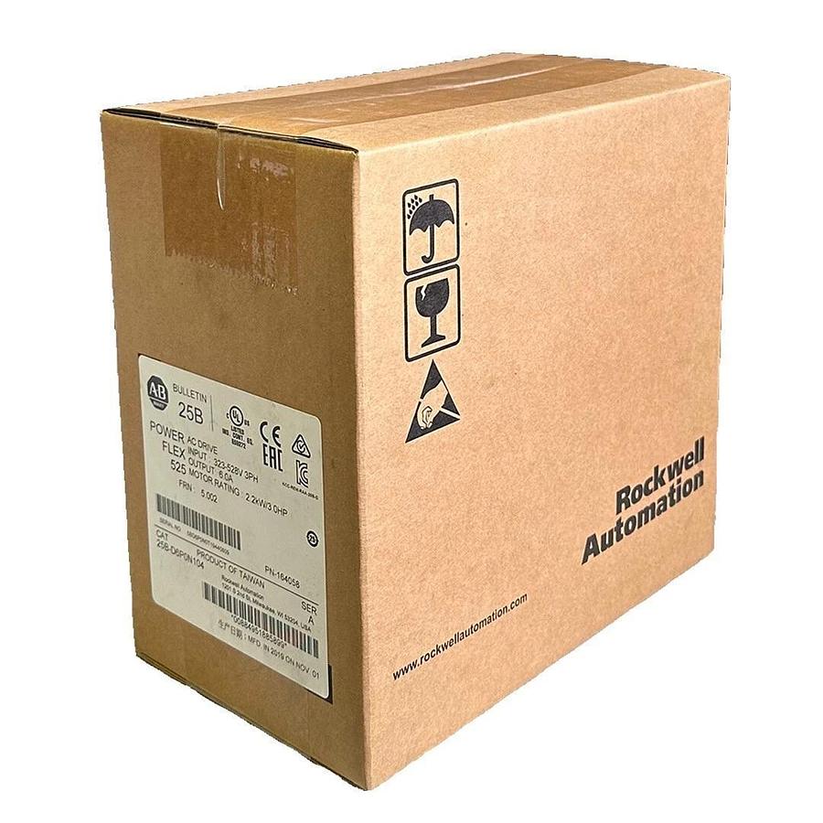 Used NEW SEALED ALLEN BRADLEY 25B-D6P0N104 /A PowerFlex 525 AC DRIVE 2.2kW/3.0HP 3PH