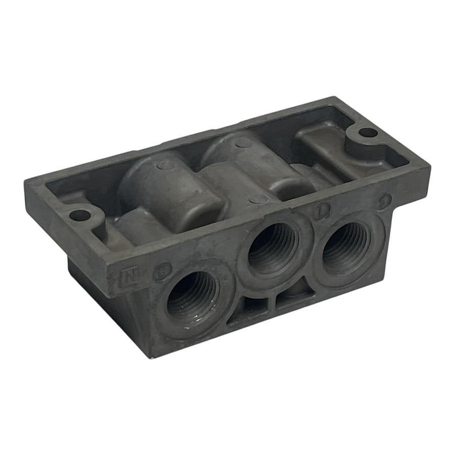 Used Lot of 2 Rexroth R432015307 Pneumatic Manifold Valve Base Block Aventics ISO2 1/