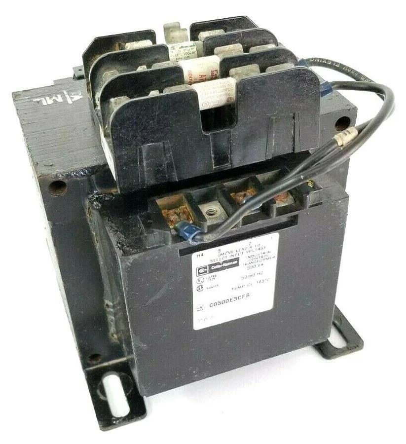 Used CUTLER HAMMER C0500E3CFB CONTROL TRANSFORMER 500VA 50/60HZ B500-2195-8