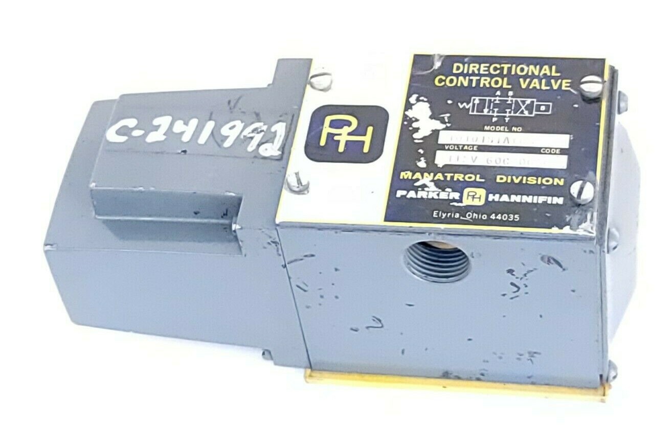 Used PARKER HANNIFIN PARKER 10101B1AYC DIRECTIONAL CONTROL VALVE 115V 60C 06EF