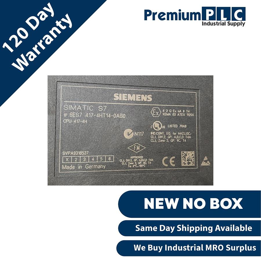 Used NEW SIEMENS 6ES7417-4HT14-0AB0 / 6ES7 417-4HT14-0AB0 SIMATIC S7-400H, CPU 417H