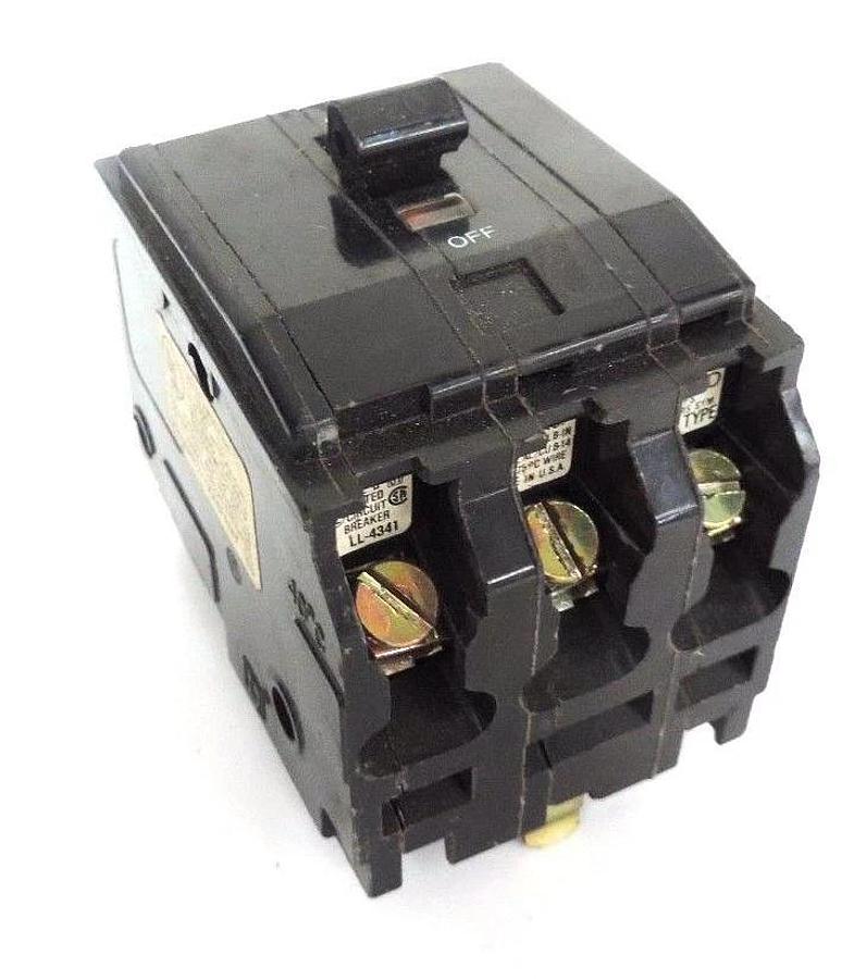 Used SQUARE D TYPE Q0 CIRCUIT BREAKER HACR TYPE HACR20, 3-POLE