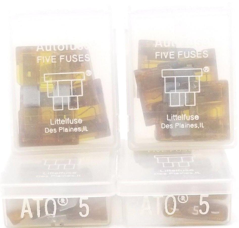 Used LOT OF 20 NEW LITTELFUSE ATO-5 FUSES ATO5