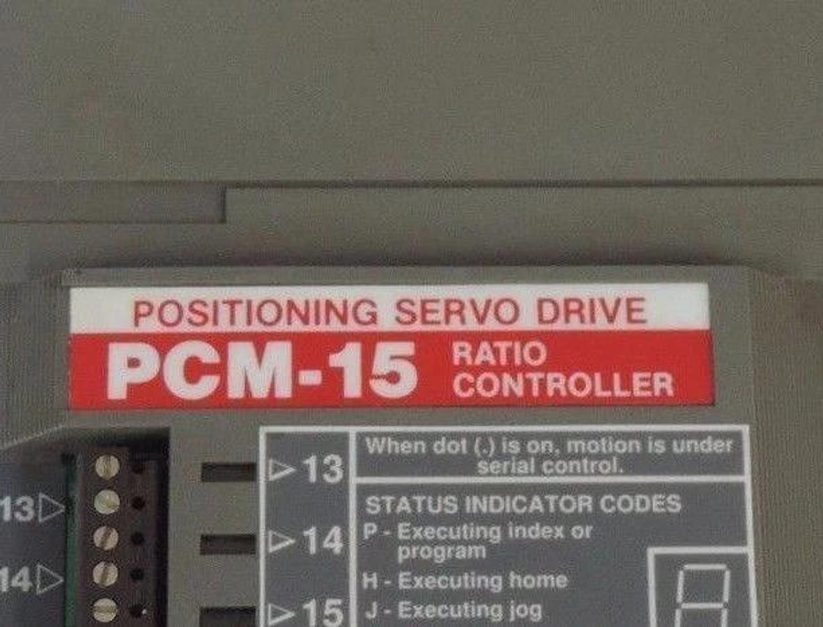 Used EMERSON PCM-15 PROGRAMMABLE MOTION CONTROL DRIVE MODULE 960113-01 FW-401168-01