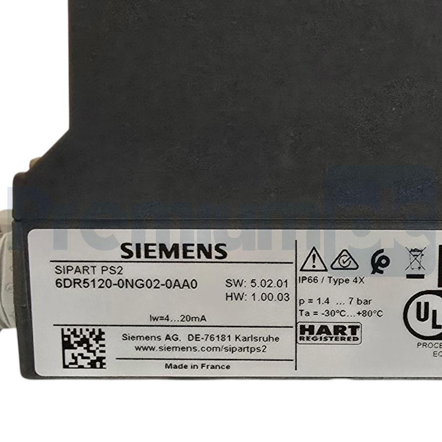 Used Siemens SIPART PS2 6DR5120-0NG02-0AA0 Smart Positioner w/HART DA 4...20mA NSMP